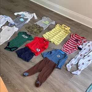 14 piece lot of baby boys clothes, size 6 months